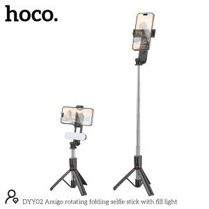 Hoco DYY02 Rotating Folding Selfie Stick with Fill Light