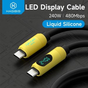 HAGIBIS SX03S 240W 480Mbps USB-C to USB-C Fast Charging Cable