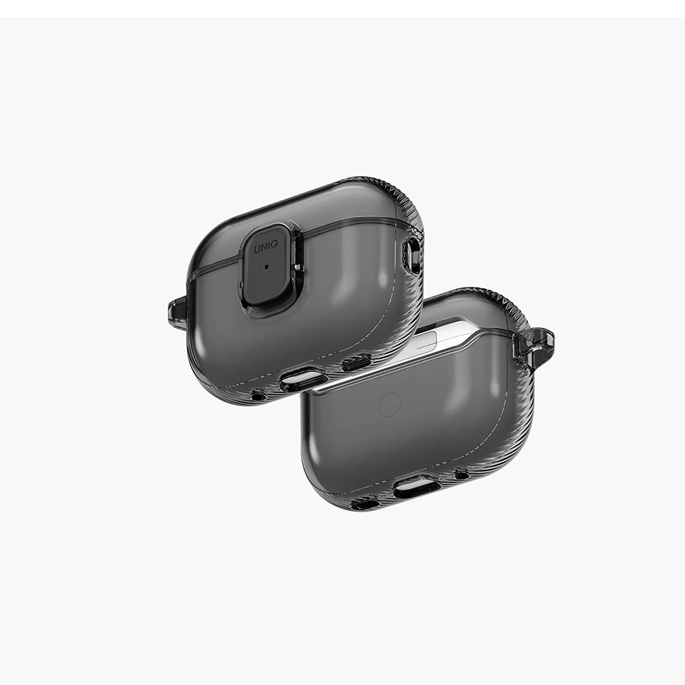 UNIQ Glase Pro Ultra-Clear Snap Closure Case for Apple Airpods Pro (3rd Gen) - Smoke Black UNIQ Glase Pro Ultra-Clear Snap Closure Case for Apple Airpods Pro (3rd Gen)