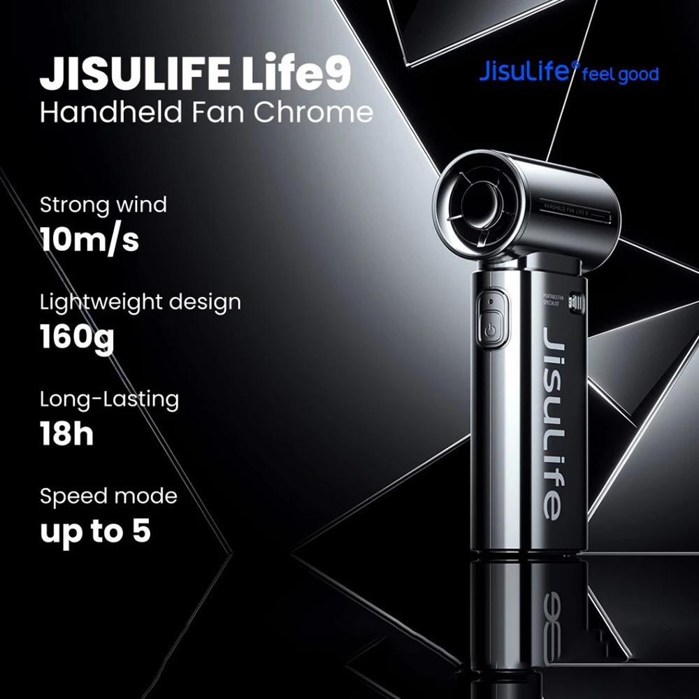 Jisulife CHROME Life9s 5000mAh Handheld Fan (Special Edition)
