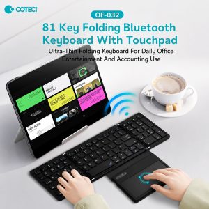 Coteci OF-032 81 Key Folding Keyboard with TouchPad